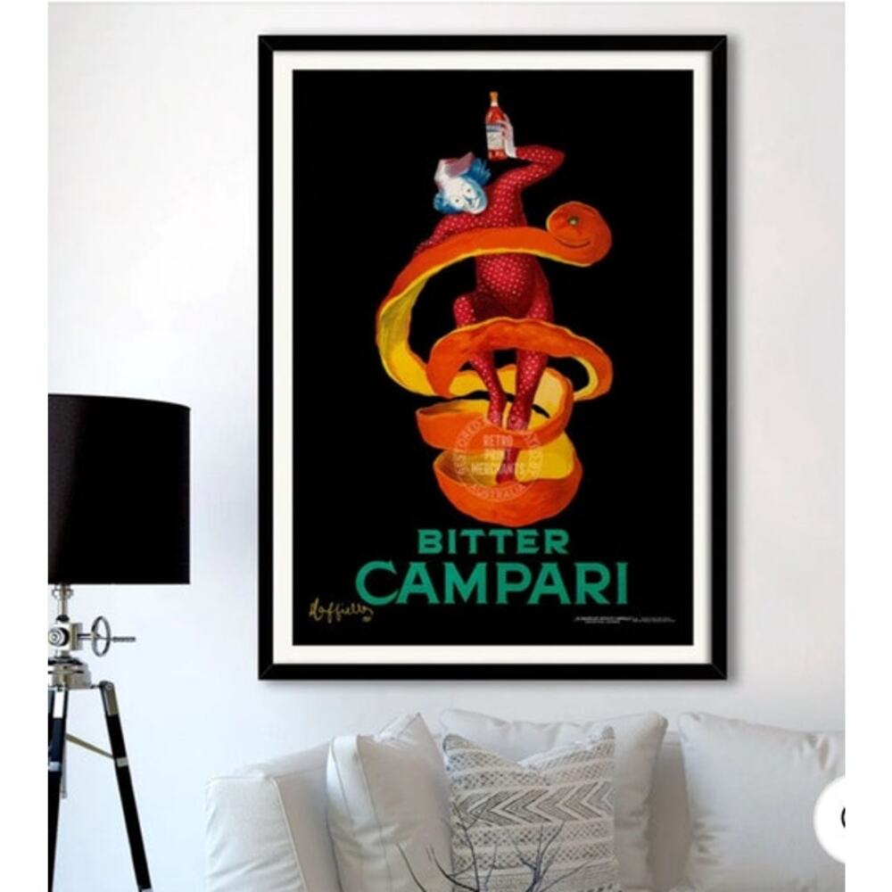 Bitter Campari by Leonetto Cappiello 1921 Italy Black Frame Print Wall Art